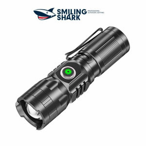 Smiling-Shark-SD5028-Super-Bright-Flashlight-LED-M77-8400LM-Torch-Light-with-Pen-Clip-16340-USB-Rechargeable-Zoomable-Waterproof-Home-Emergency-Maintenance-Outdoor-Camping-Hiking