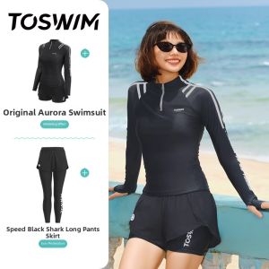 toswim | Elegant Long Sleeve Sunscreen Swimsuit