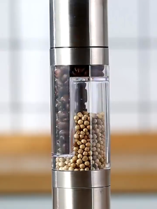 Practical Adjustable Kitchen Spice Crusher Seasoning Bottle- 2 In 1 Manual Stainless Steel Sea Salt Pepper Grinder