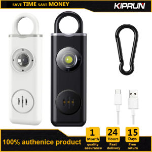 Kiprun Móc Khóa Báo thức tiếng ồn 130dB móc khóa báo động cá nhân có thể sạc lại Móc Khóa Báo thức cho tự bảo vệ an toàn với đèn pin móc treo cho phụ nữ trẻ em người lớn tuổi