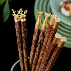 Antibacterial Premium Wing Wood Chopsticks Extended Luxury Individual Use Mold Proof Long Chinese Dining Utensils Tableware