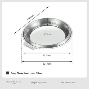 CAMPINGMOON New S-SD Thickened Stainless Steel Fry Pan Deep Snow Puller Bowl Lid Camping Dish Dip Dish for Outdoor Cooking