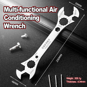 Multi functional Air Conditioner Wrench Open End Wrench Set Ultra-thin Flat wrench Tool Multi-Function Double-End Fixed Wrench