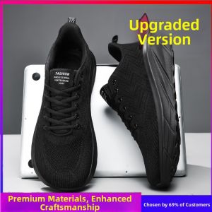 Yrfe | Wide Comfort Breathable Black Sports Shoes