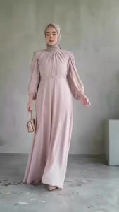 Kamari Dress Ceruty babydoll apk mutiara gamis trend lebaran 2025 gaun muslimah cantik mewah elegan