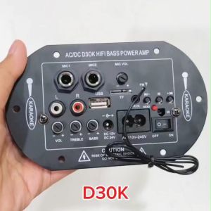 วงจรเครื่องขยายเสียงบลูทูธ 12V/220V เสียบไมค์ 2ชุด พร้อมBT Car Digital Mono Function D30K วงจรสピเกิ้ลบลูทูธ วงจรสピเกิ้ล บลูทูธ - Lazada