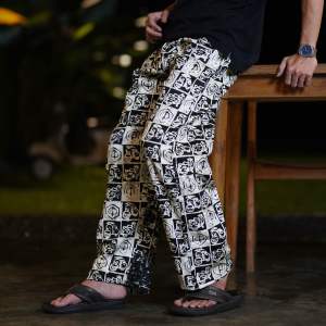 Celana Batik Cap Pria Panjang Tebal Motif Abstrak Casual Premium Cowok Vespa