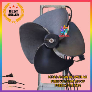 KIPAS ANGIN BLOWER AC 2PK/4 DAUN/HEMAT LISTIK/TINGGAL COLOK/FREE COLOKAN ON OFF
