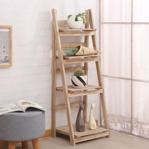 Multifunctional Wooden Plant Stand Shelving