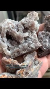 Johor stock ✨ Brazil Red Druzy Quartz🌸 Natural white crystal bloom