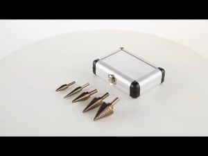 JIANTAI 5pcs Step Drill Bit Set Hss Cobalt Multiple Hole 50 Sizes Cobalt Titanium Conical Carbide Drill Perforator Hole Cutter Tool