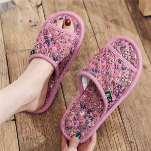 2025 New Hemp Indoor Slippers Silent Wooden Floor Couples Home Shoes Cotton Upgraded Version Spring Summer Autumn Winter