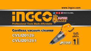 INGCO 20V LI-ION VACUUM CLEANER | HANDHELD | CVLI20126 CVLI201261