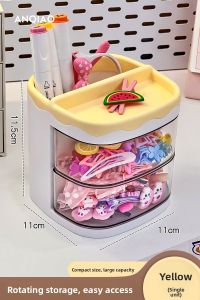 WEIAI | Child Hair Accessory Storage Box with Desktop Rotating Feature