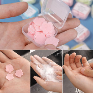 Portable Hand Washing Soap Paper Students and Children Disposable Carry-on Travel Mini Petal Boxed Soap Flakes