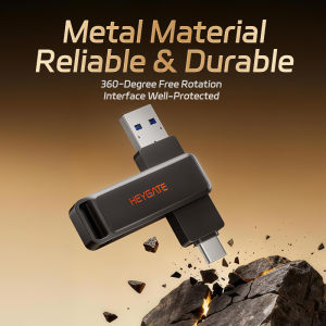 HEYGATE L1 OTG Dual Interface USB3.2 Gen1 Type C Flash Drive 32GB-256GB Up to 150MB/s High Speed Metal Pendrive For Phone Laptop