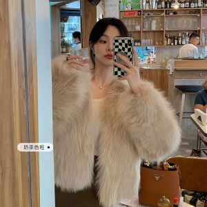 LEMON Clearance New Toka imitation fox hair Internet celebrity Korean version fur womens winter short fashion Mao Mao coat coat
