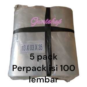 Plastik Popcorn Serbaguna 13x03x35 - 5 Pack perpack isi 100 lembar