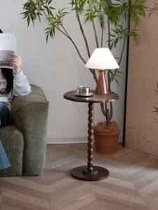 vincent life | Antique Style Coffee Side Table Solid Wood Living Room Corner Shelf