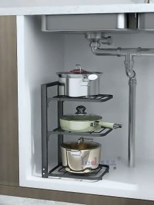 Kệ đa năng 2 đến 5 tầng có thể điều chỉnh độ cao tiện ích cho nhà bếp