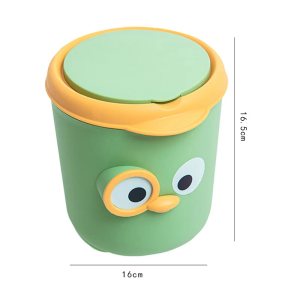 Mini Desktop Trash Can Cute Dustbin INS Simple Belt Lid Small Storage Bucket Kitchen Basket Garbage Bin for Office Home Rubbish