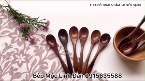 Thìa Ăn Dặm Gỗ Trắc Cẩm Lai Siêu Sạch HAHANCO [CTL771] Size 15cm
