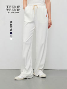Teenie Weenie BearNova2025 Autumn New Womens Simple Fashion Loose Comfortable Straight Leg Pants Long Pants Natural Waist