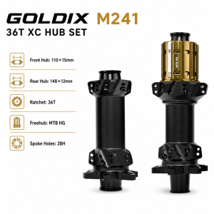 GOLDIX | GOLDIX M241 6-Bolt MTB Hub 24/28H BOOST 36T Ratchet Lightweight Mountain Bike Front Rear Hub HG XD MS Freehub 110x15 148x12