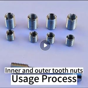 M6-M8 Stainless Steel 304 Thread Insert Inside Outside Thread Slotted Adapter Screw Sleeve Screw