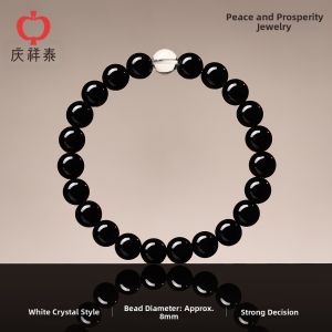 QINGXIANGTAI | Water Wealth Luck Black Obsidian Bracelet for Women