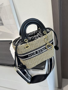 ZuoXing Fashionable Woven Shoulder Bag Womens Birthday Gift Single Strap Handbag Crossbody Bag Soft Polyester Lining Tote Bag