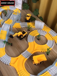 Đồ chơi đường ray trẻ em Bộ đồ chơi lắp ghép đường ray Ô tô và Tàu hoả gồm nhiều chi tiết hỗ trợ phát triển trí tuệ cho bé