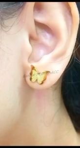 SET KALUNG+ANTING TITANIUM KUPU KUPU GRITER PERHIASAN ANTI KARAT&ANTI LUNTUR || Bandar Titanium ACC