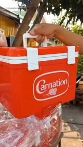 กระติกคาร์เนชั่น 12.5 ลิตร Carnation ฉีดฉนวนเก็บความเย็น 8-12 ชม. สำหรับพกพา เดินทาง ปิคนิก