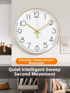 ZHONGBAIXIAO | Modern Silent Wall Clock Quartz Mechanism Easy Installation