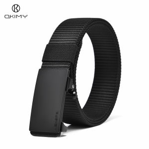 OKIMY Men Belt Outdoor Nylon Belt Automatic Buckle Belt Simple Fashion Belt Men’s Waist Belts Casual Business Belt Jeans Belt Nice Waistband Nylon for Men