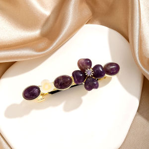 กิ๊บติดผมแบบหนีบหางม้าหรูหราสำหรับผู้หญิง กิ๊บติดผมรูปสปริงแบบหนีบหางม้า ดีไซน์เก๋ไก๋ จี้ประดับเพชรเทียม