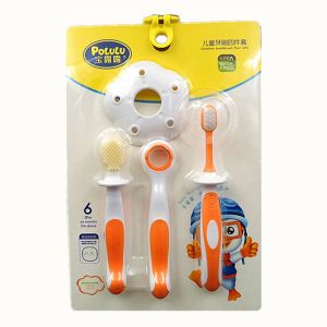 Baby Toothbrush Set Soft Bristles Training Toothbrush for 0-3 Years Old Children Infant Latex Toothbrush Dental Care for Kids