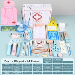 Wooden Realistic Medical Role Play Set