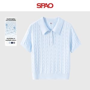 spao | Summer Polo Neck Short Sleeve Top