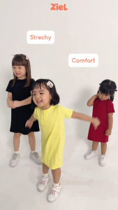 Ziel Kids - Dalila Dress Anak Perempuan Terusan Katun Cloudfit Premium