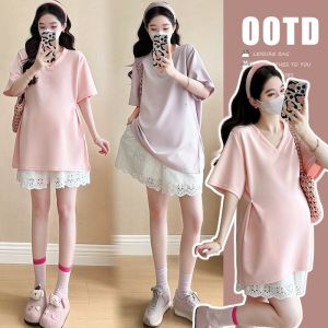Summer Loose Casual Maternity Set