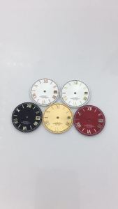 29mm Black white Red Gold Dial Rome Index Fit NH35 NH36 Movements Fit 3 clock 3.8 Clock Crown