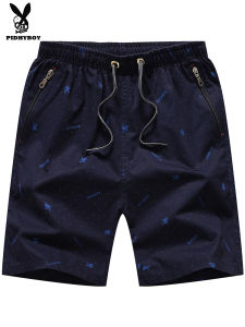 Pocket Zipper Half Length Beach Shorts Men Summer Home Wide Elastic Pure Cotton Casual Big Panties Outwear Tide