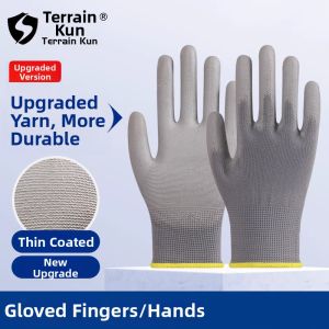 Terrain Kun | Thin PU Palm Coated Gloves Wear-resistant Cut-resistant Slip-resistant Breathable Dust-free Static-free