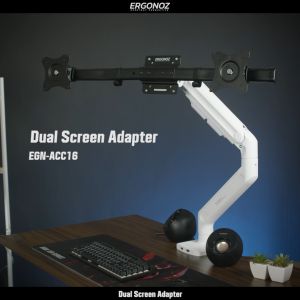 ERGONOZ Dual Screen Adapter ขาตั้งจอคอม แขนจับจอ ขาตั้งจอ ขาตั้งจอคอมพิวเตอร์ กลุ่มขาย 1 แปลงแขนจับจอ สำหรับ 2 จอ