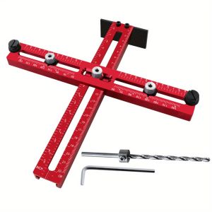 Woodworking Drilling Locator Adjustable Cabinet Drawer Pull Hole Positioning JigCabinet Hardware Installation Punch Guide Tool