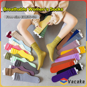 Womens Socks Pure Color Breathable Feet Calf Socks Fashion Medium Tube Socks