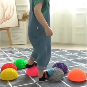 Sensory Integration Children Stepping Ball Balance Ball Hemisphere Yoga Sport Massage Ball Stepping Stones Balance Toys  Latihan Perimbangan Sensori Kanak