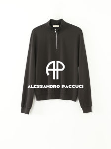 High Cotton Half-Zip Stand Collar Fashion Casual Sweater